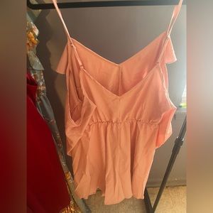 Pink of the shoulder blouse
